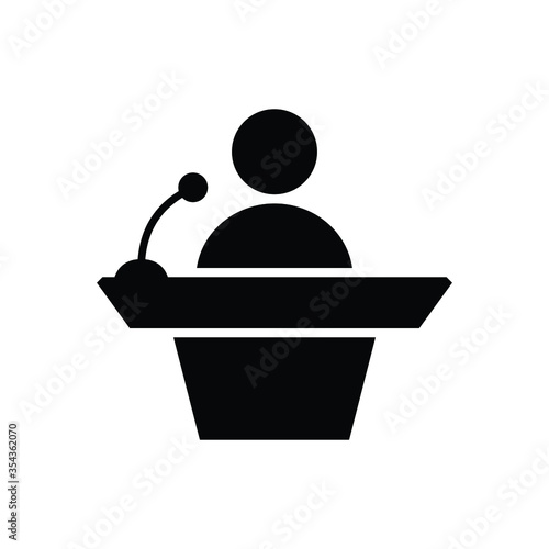speaker on the seminar, leader in the group