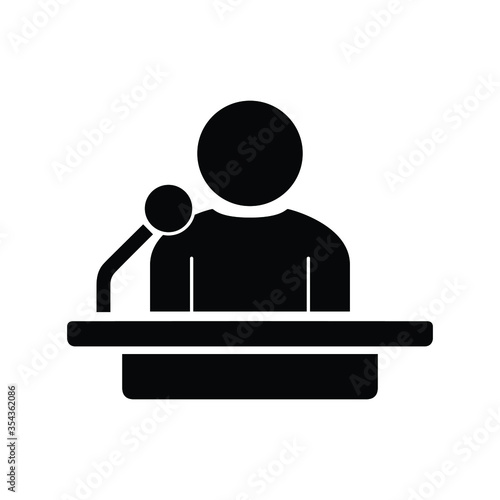 speaker on the seminar, leader in the group