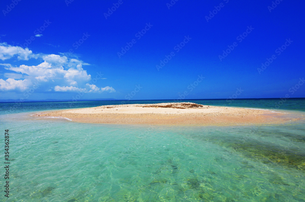 Beautiful Small Island and blue Sky