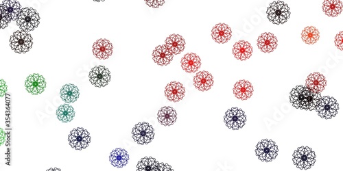 Light Multicolor vector natural layout with flowers.