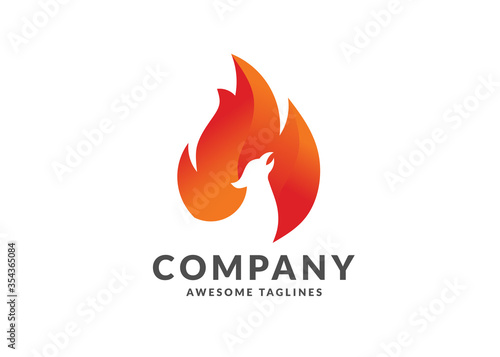luxury phoenix fire bird logo concept, creative logo for mythological bird