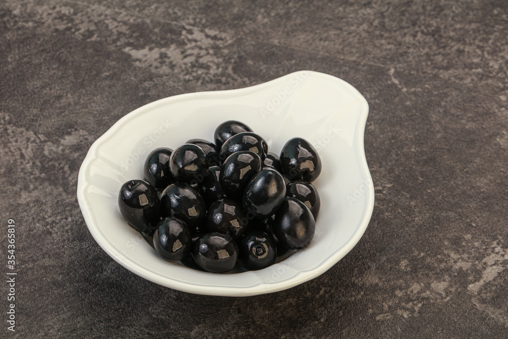 Black olives in the bowl Black olives in the bowl