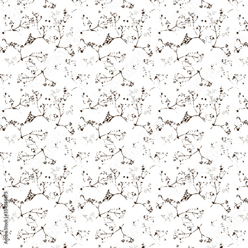 wildflowers natural vector seamless pattern