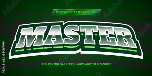Editable text effect - Master text style mockup logo sport concept