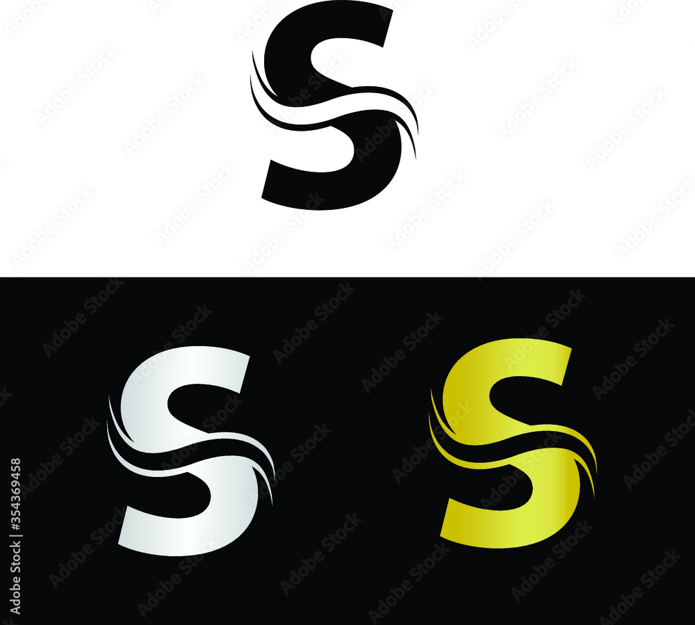 Naklejka premium logo litery S.