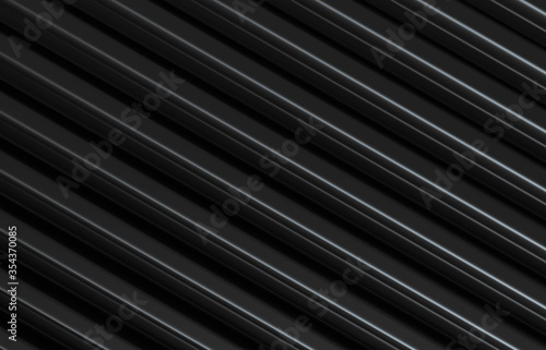 Abstract black background with geometric stripe pattern. minimalist black. 3d render.