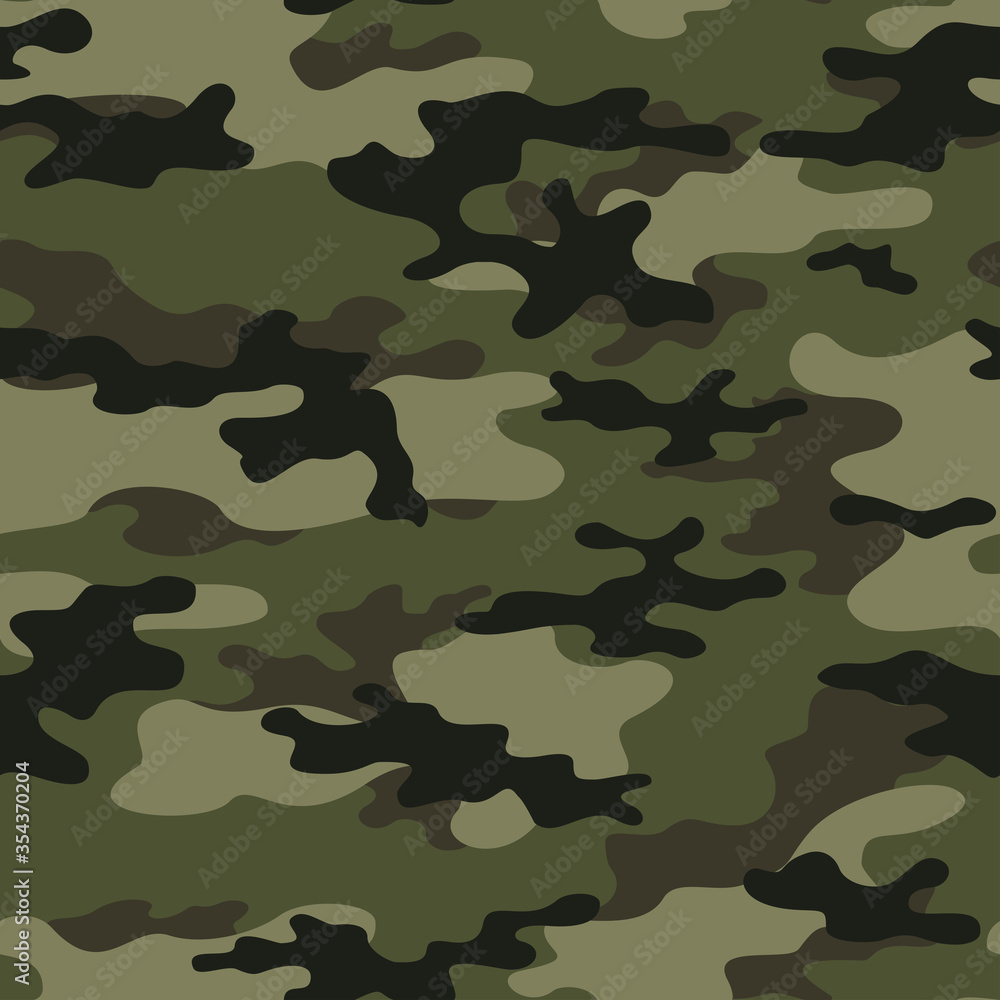 Fototapeta premium Camo military texture seamless green pattern