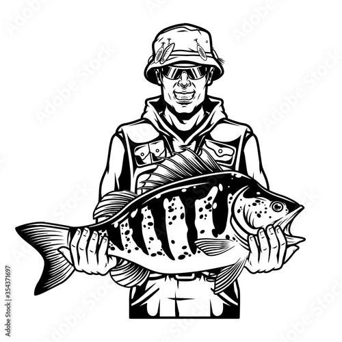 Vintage fishing concept
