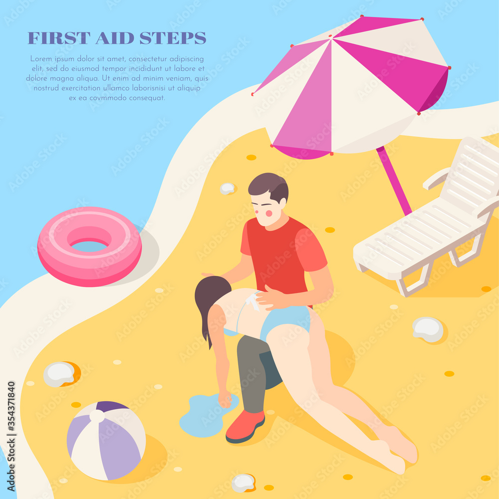 First Aid Isometric Background