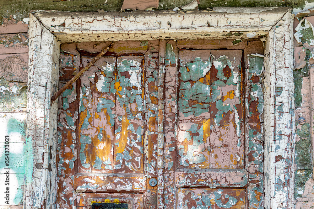 vintage vintage shabby door with a pattern