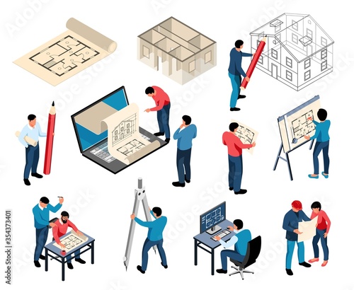 Professional Architects And Designers Set