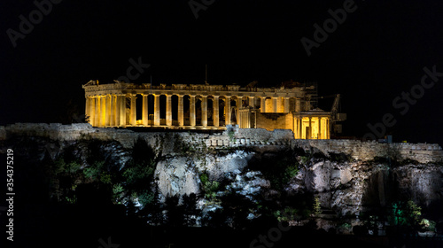 acropolis at night