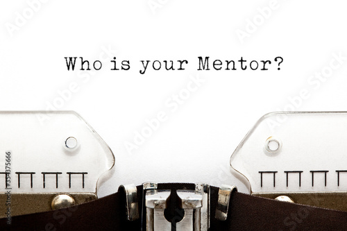 Who Is Your Mentor Typewriter Concept