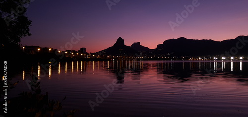 Tableau sur toile lagoa Rodrigo de Freitas