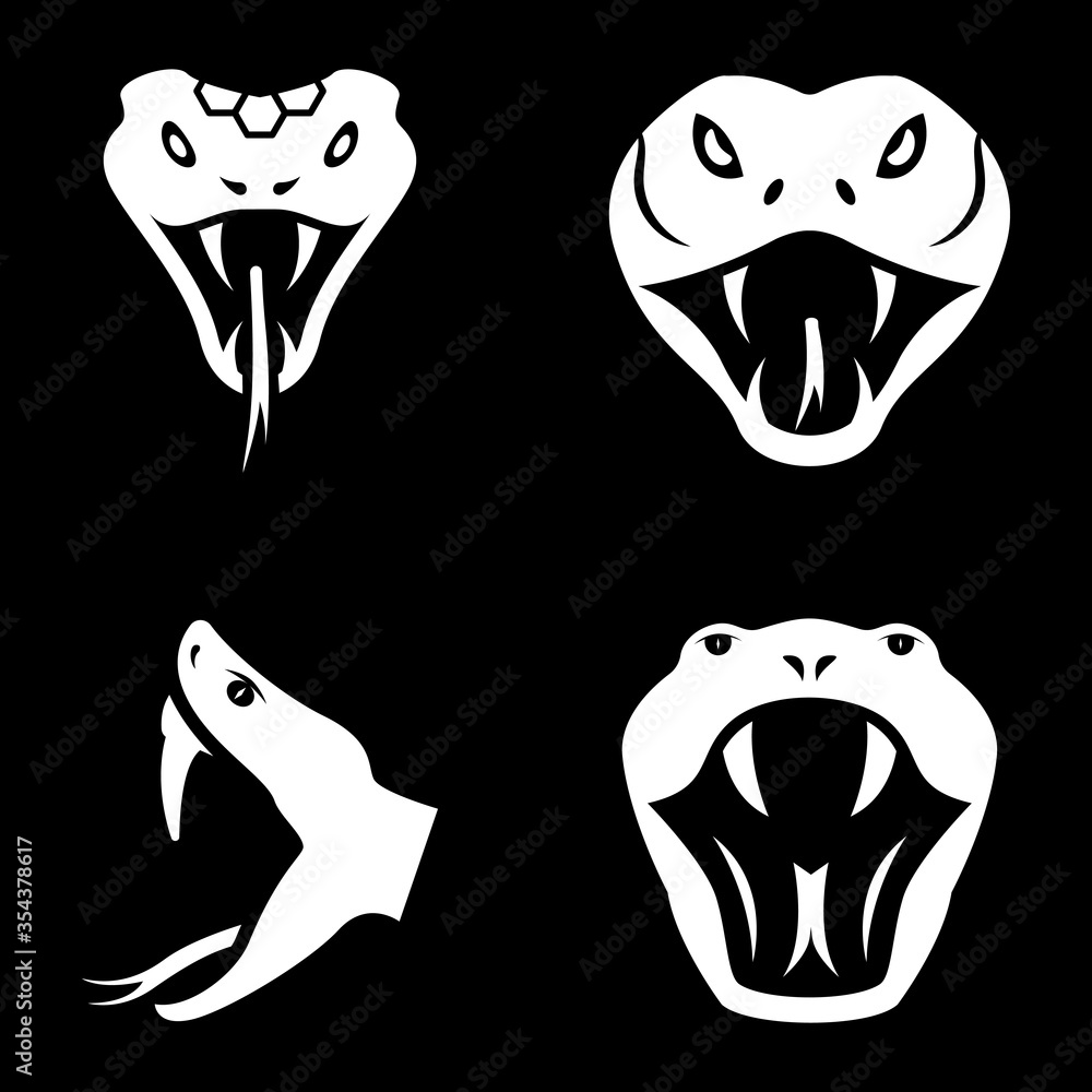 Snake Sketch Icons Set Snake Sketch Icons Set