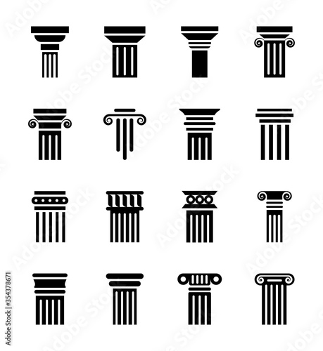 Pillar drawings icons