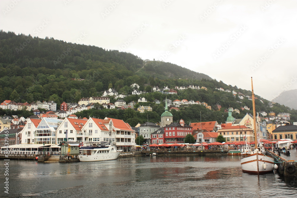 Maisons en bois vieille ville de Bergen Norvège 