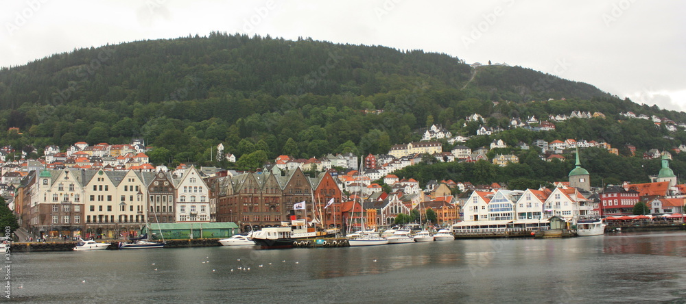 Maisons en bois vieille ville de Bergen Norvège 