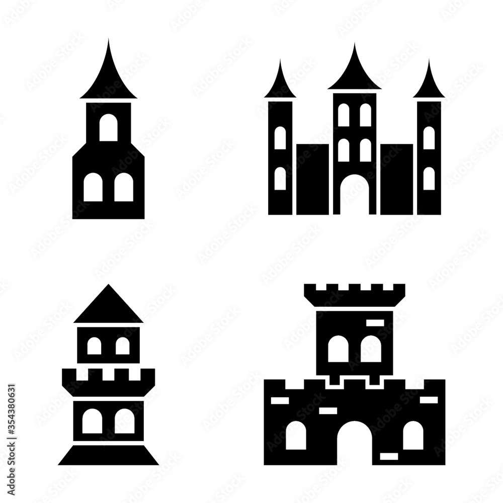 Castle drawing icons