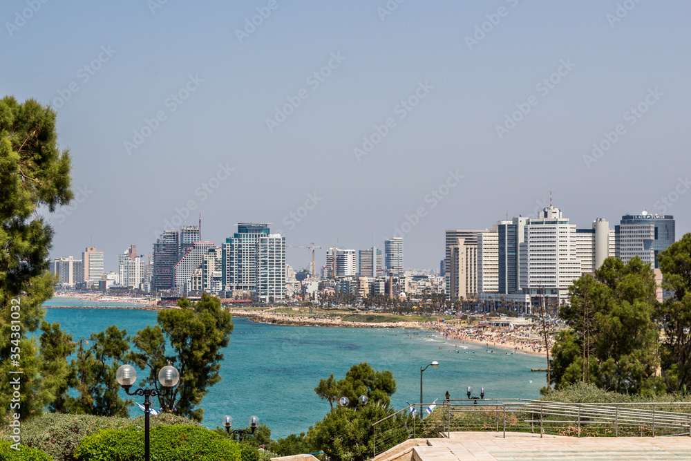 tel aviv coastline in day time