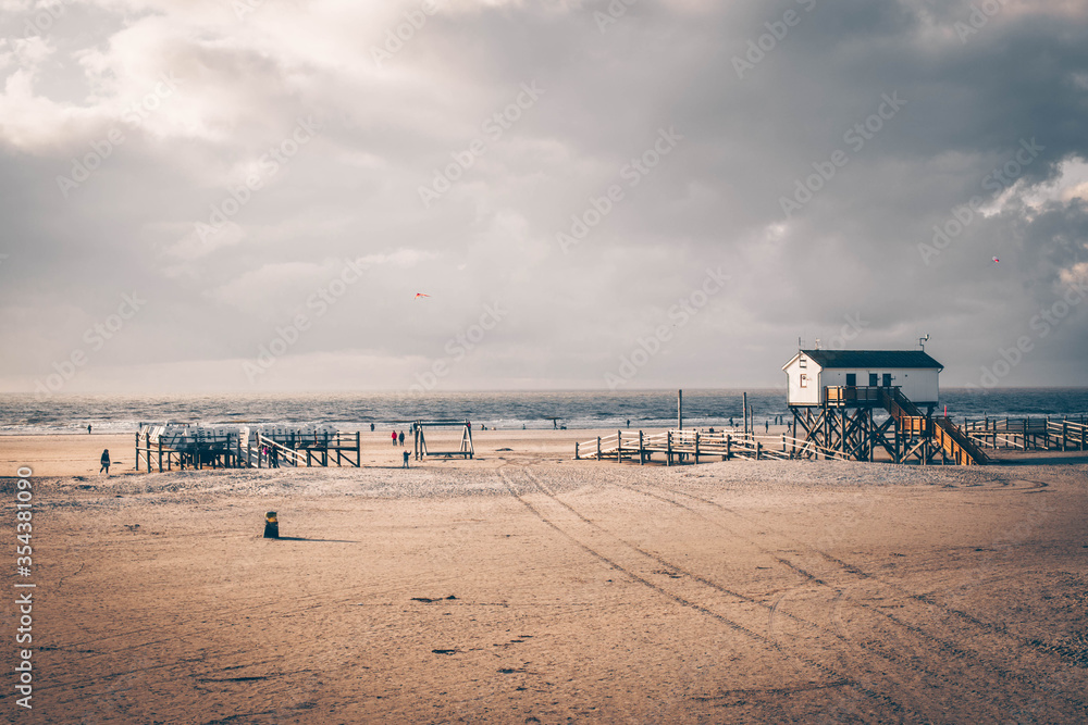 st. peter ording beach in autumn st. peter ording beach in autumn