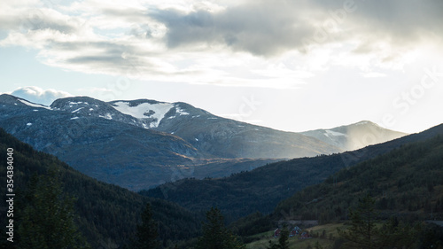 panorama of the mountains in Norway