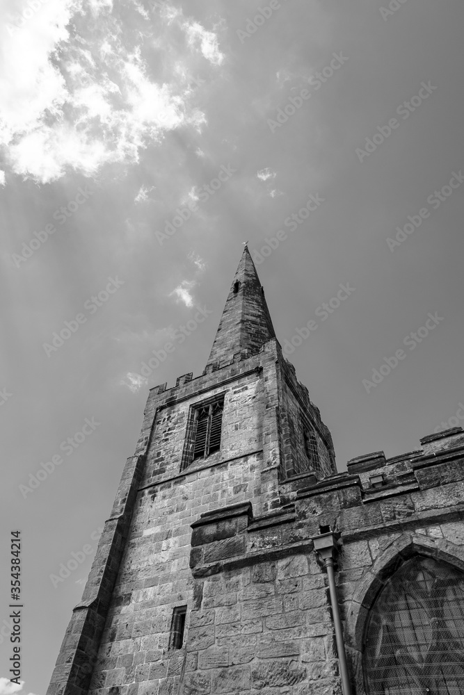 Tall church spire