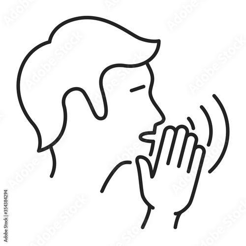 Engage in gossip black line icon. Insult, bad attitude concept. Isolated vector element. Outline pictogram for web page, mobile app, promo.