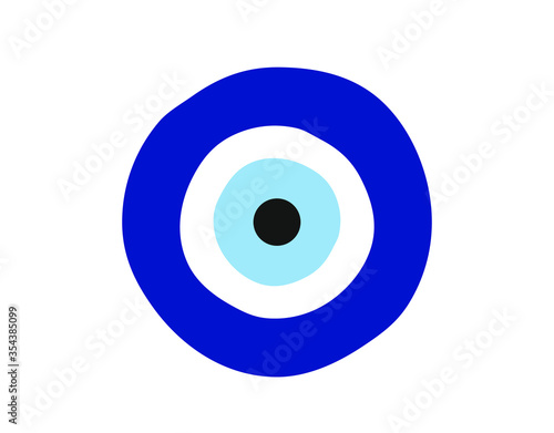 blue eye icon. Evils eye vector design. Evil eye sign. 