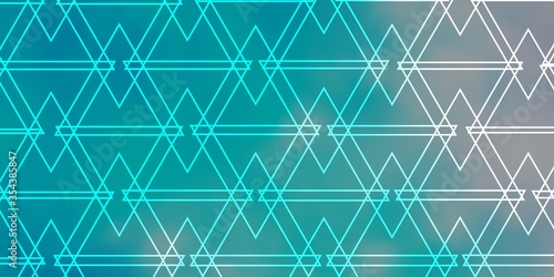 Light BLUE vector background with triangles. Illustration with set of colorful triangles. Best design for posters, banners.