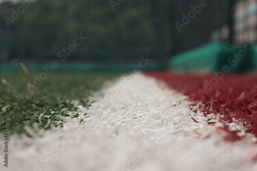 green white and redd fotball grass photo