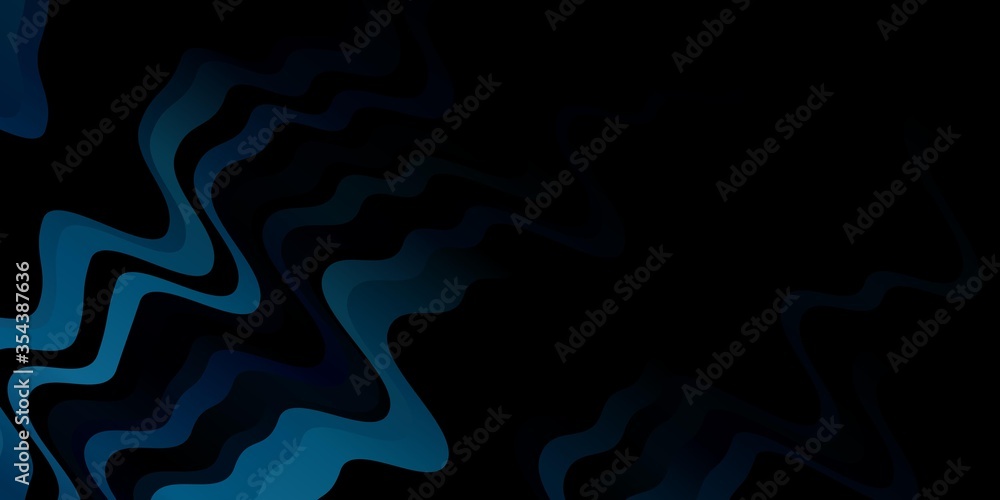 Dark BLUE vector texture with wry lines. Brand new colorful illustration with bent lines. Pattern for booklets, leaflets. Dark BLUE vector texture with wry lines. Brand new colorful illustration with bent lines. Pattern for booklets, leaflets.