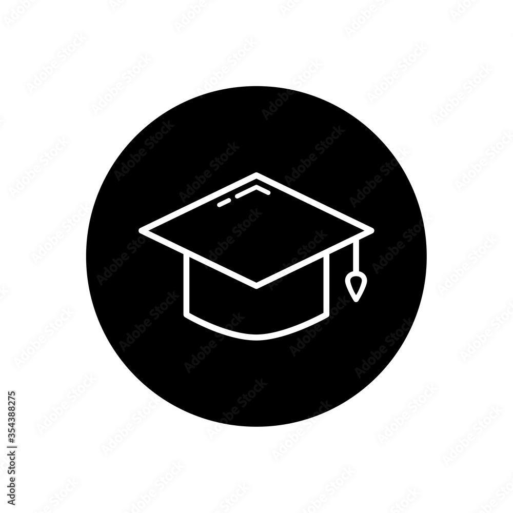 graduation hat icon in trendy flat style graduation hat icon in trendy flat style