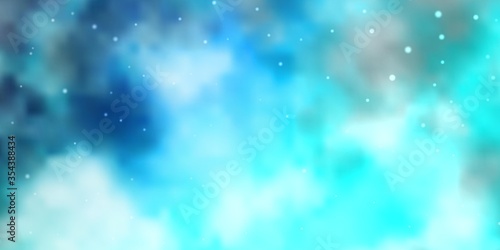 Light BLUE vector texture with beautiful stars. Colorful illustration with abstract gradient stars. Pattern for new year ad, booklets.