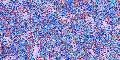 Light Blue, Red vector pattern with colored snowflakes.