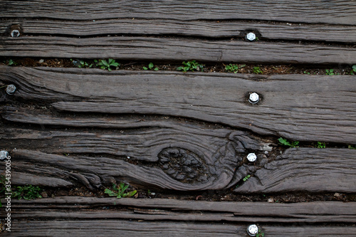 Chemin  du bord de  plage en planches de bois