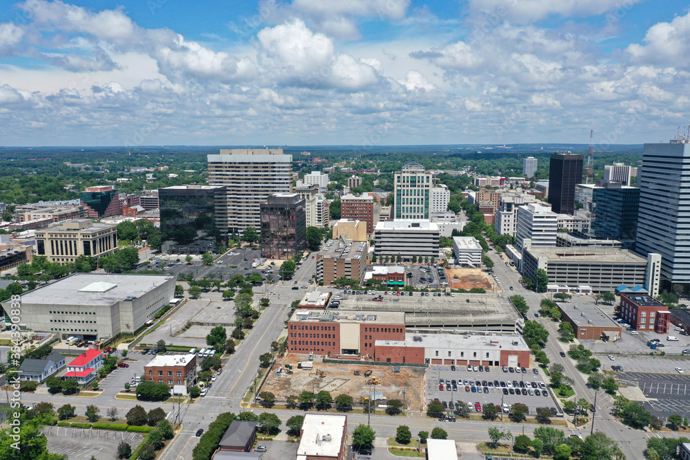 Aerial Skyline View of Columbia South Carolina and UofSC