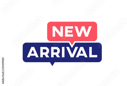 Isolated New Arrival promo banner vector design.