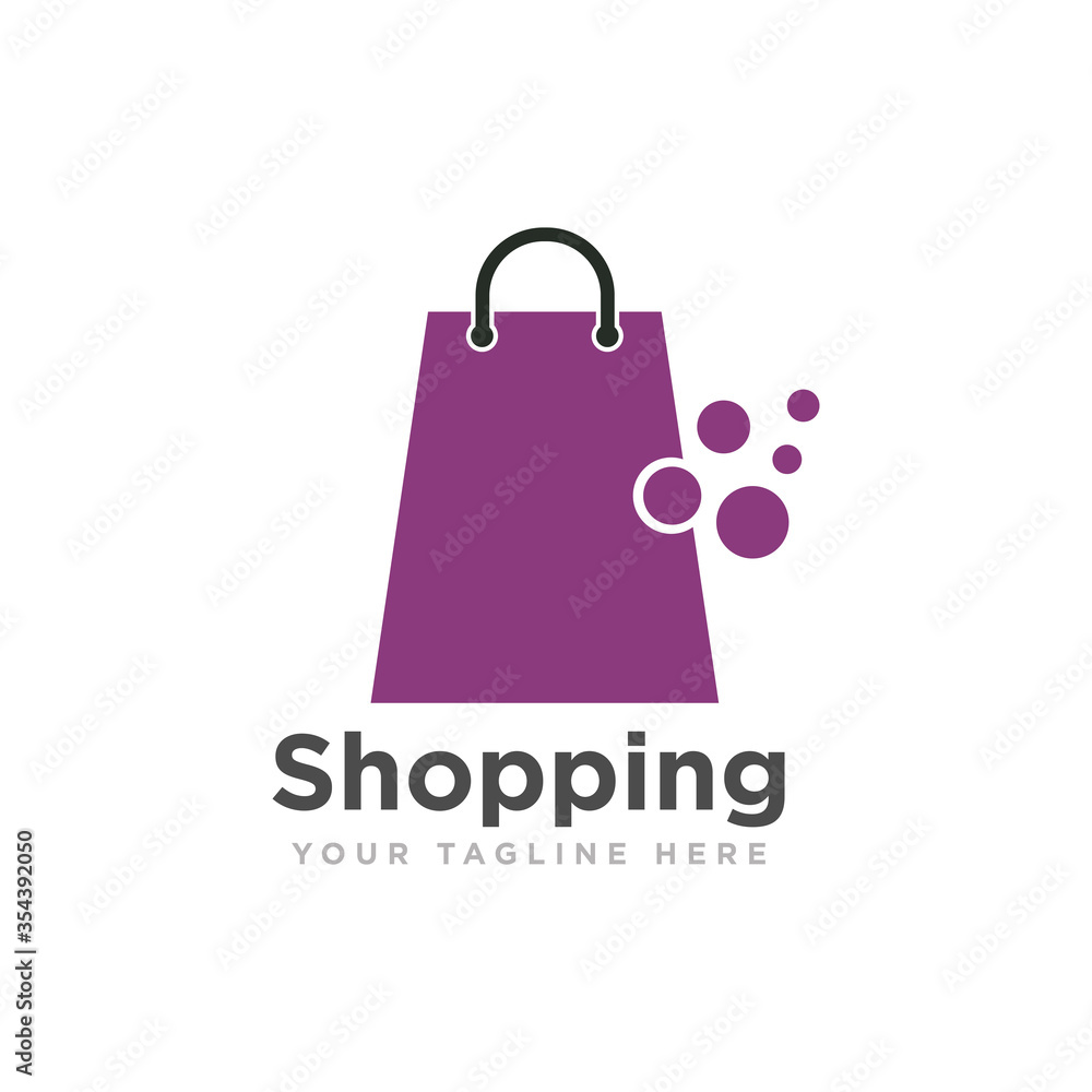 Bag Shop Logo Icon Design Illustration Bag Shop Logo Icon Design Illustration