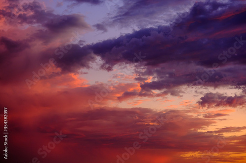 dramatic sky at sunset