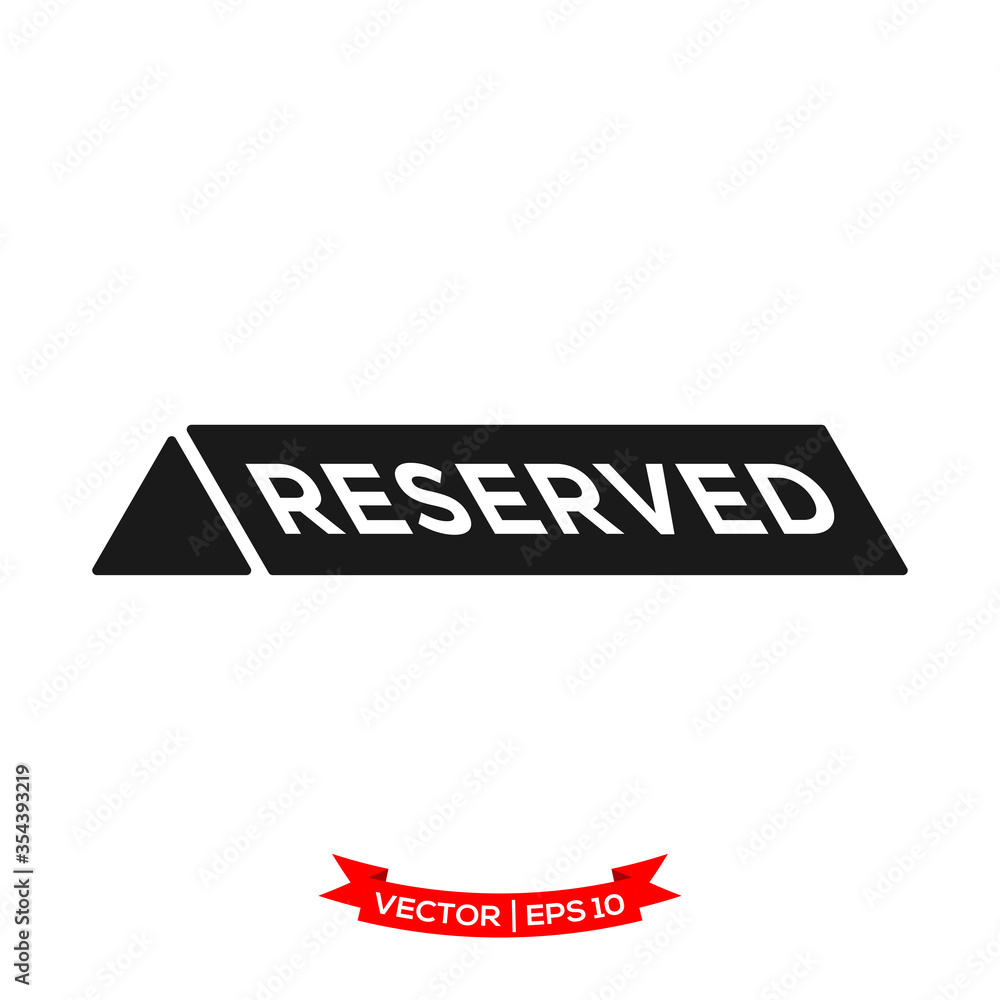 flat design best vector of reserved icon