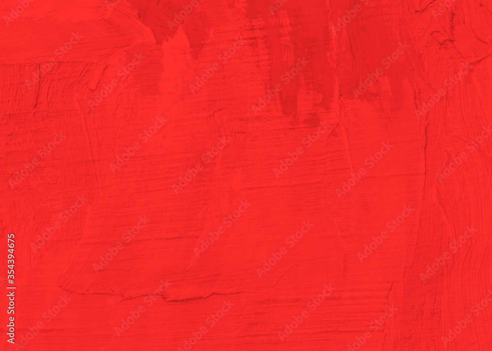 Abstract of colorful mixture of acrylic and oil paint texture background  for your text or design. Red  color tone.