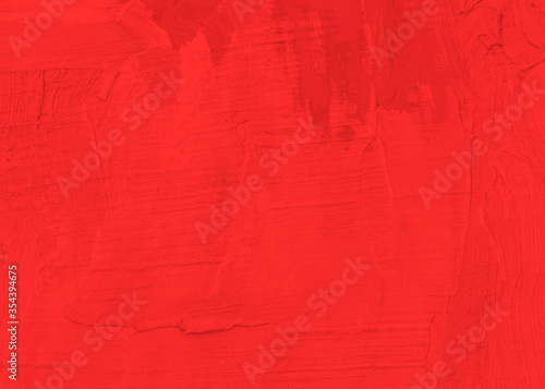 Abstract of colorful mixture of acrylic and oil paint texture background  for your text or design. Red  color tone. © isara