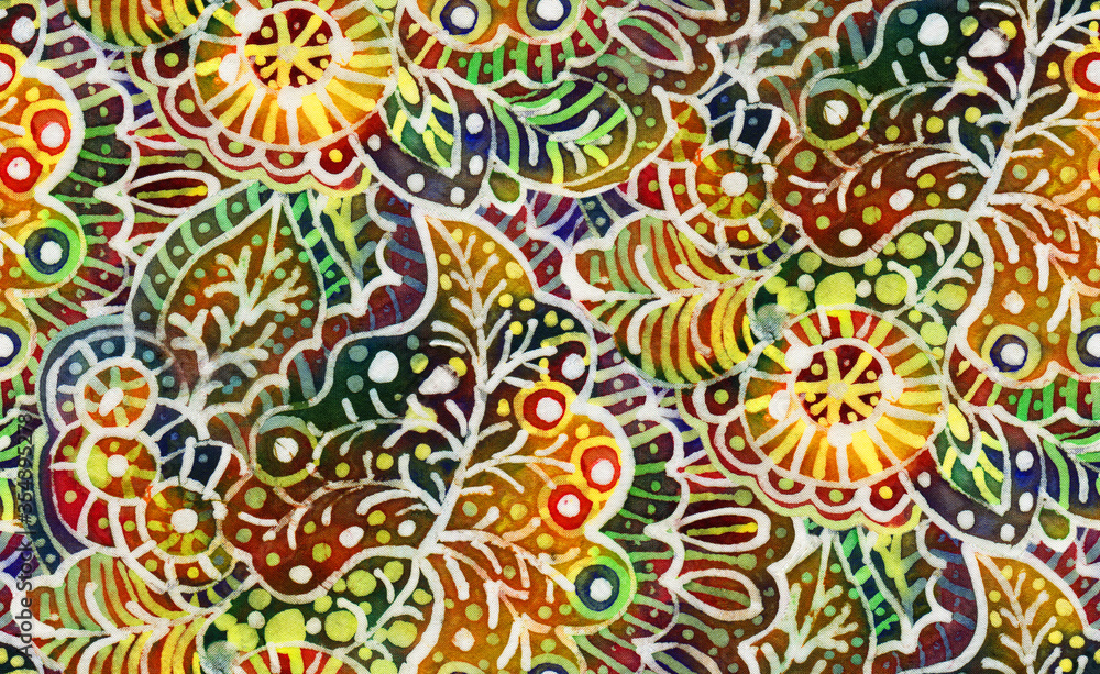 The intricate batik pattern The intricate batik pattern