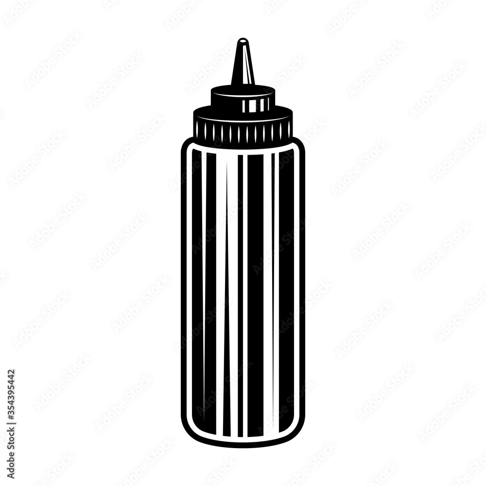 Ketchup bottle vector graphic object or element Ketchup bottle vector graphic object or element