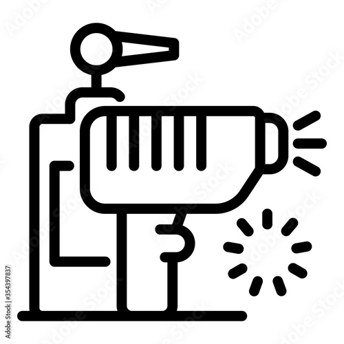 Laser hair removal dispenser cream icon. Outline laser hair removal dispenser cream vector icon for web design isolated on white background