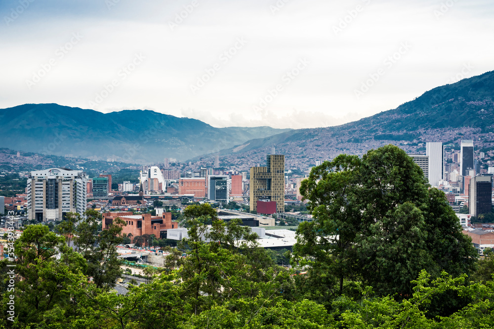 Medellín, Antioquia / Colombia. November 22, 2018. Medellín is the capital of the mountainous province of Antioquia (Colombia). Nicknamed the 