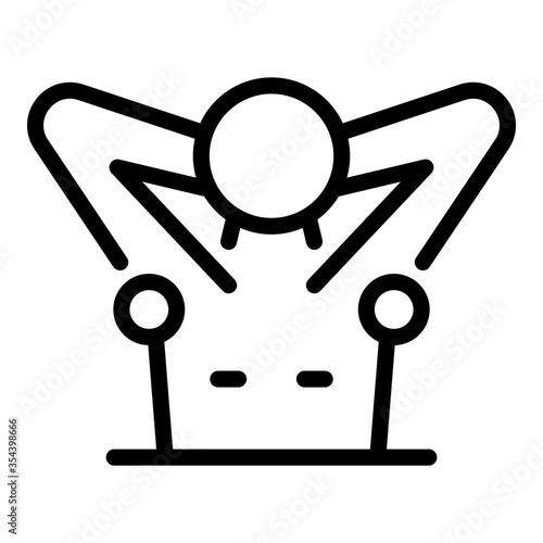 Armpits hair removal icon. Outline armpits hair removal vector icon for web design isolated on white background