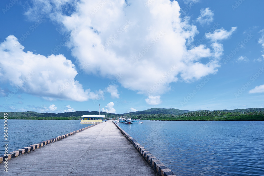 Concrete pier on the sea shore. Concrete pier on the sea shore.