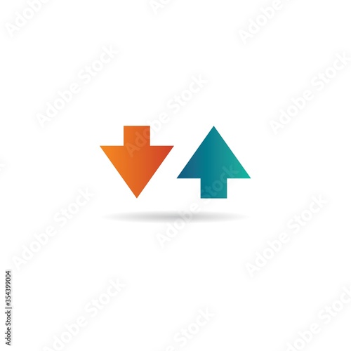 initial z with up down logo design vector, icon, element, template